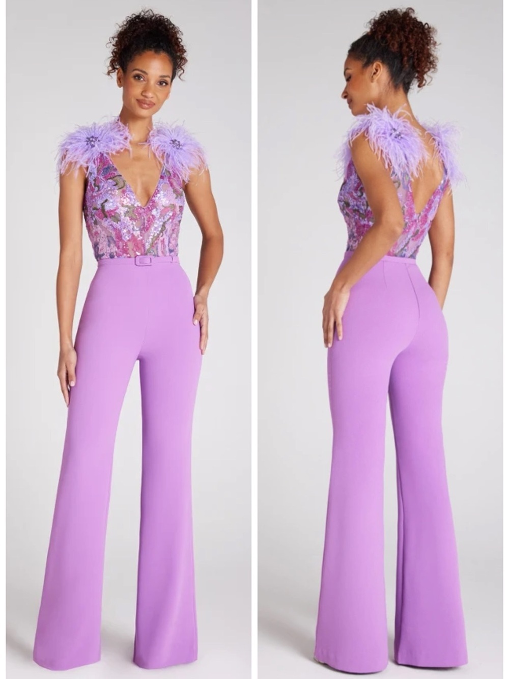 NWT Nadine Merabi Alicia Purple Jumpsuit